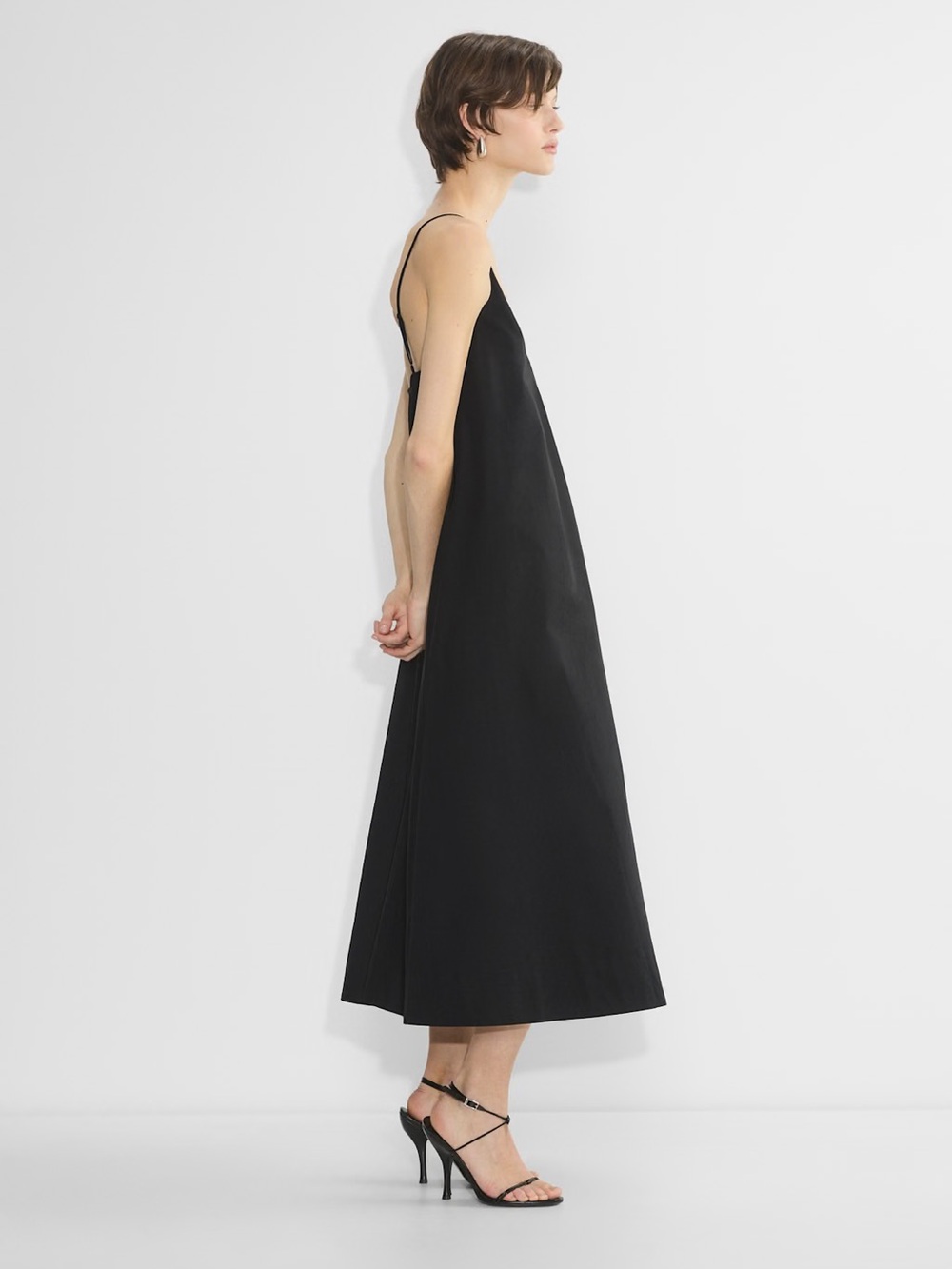 NWT Aritzia Nouvelle Poplin Dress Black S/P - Picture 3 of 10